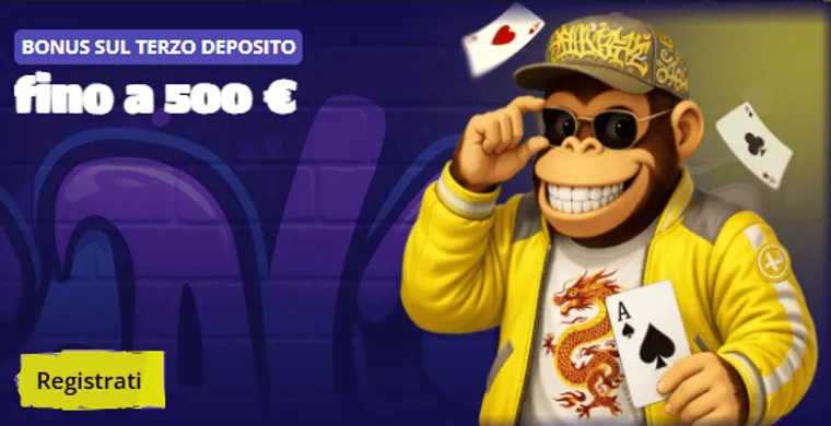 Bonus terzo deposito fino a 500 euro
